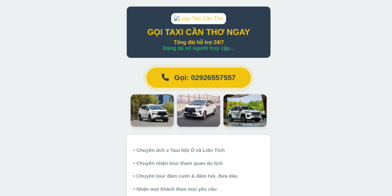 Bản xem trước website Taxi Miền Tây 365