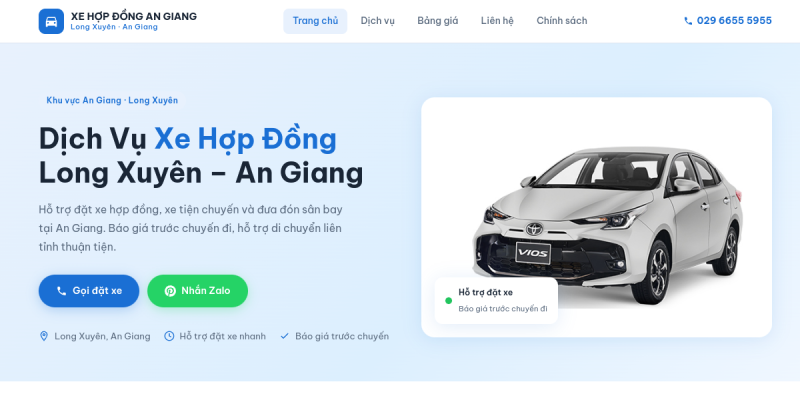 Bản xem trước website Xe Dịch Vụ An Giang